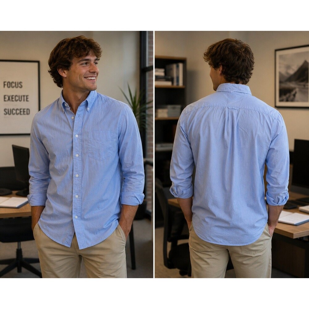 GAP Classic Men's Light Blue Oxford Button Down Shirt XL